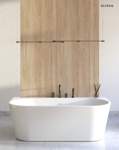 Oltens Hulda wanna wolnostojąca 160x75 cm przyścienna biały połysk 12020000