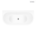 Oltens Hulda wanna wolnostojąca 160x75 cm przyścienna biały połysk 12020000