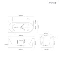 Oltens Hulda wanna wolnostojąca 160x75 cm narożna lewa biały połysk 11003000 tech.