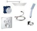 Grohe set. Grohtherm Smart Control SmartBox Point Square deszczownica Kvadro