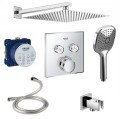 Grohe set. Grohtherm Smart Control SmartBox Auris Select deszczownica Kvadro
