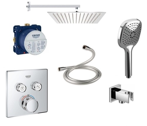 Grohe set. Grohtherm Smart Control SmartBox Auris Select deszczownica Kvadro