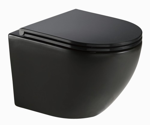 Jellow Soller Nero Rimless miska wc z deską w/o