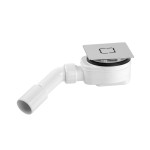 Radaway syfon brodzikowy R399 , kwadratowa pokrywa Ø90 , kolor chrom