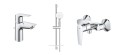 Grohe Bauedge bateria umywalkowa 23328001 + prysznicowa 23635001+ Tempesta 110 zestaw prysznicowy 27926003