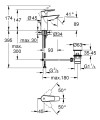 Grohe Bauedge bateria umywalkowa 23328001 tech.