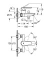 Grohe Bauedge bateria wannowa 23604001 tech.