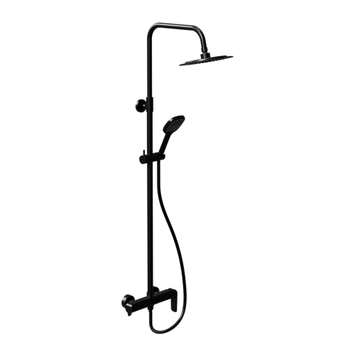 Excellent Rain Clever 2.0 zestaw prysznicowy z baterią i deszczownicą AREX.4181BS czarny soft