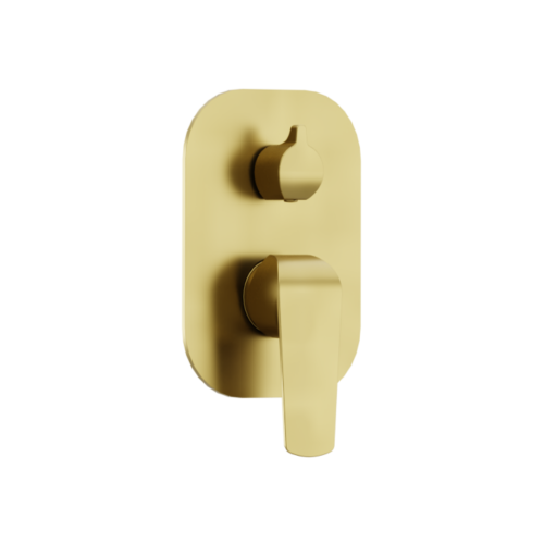 Excellent Clever 2.0 bateria prysznicowo-wannowa podtynkowa 2 funkcyjna złoty szczotkowany AREX.4145GB