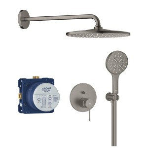 Grohe Essence podtynkowy zestaw prysznicowy z deszczownicą Rainshower Mono 310 , kolor brushed hard graphite