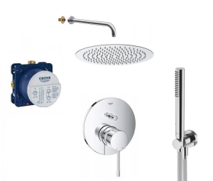 Grohe Essence New Rapido SmartBox bateria prysznicowa + deszczownica 30 + Excellent Loka zestaw prysznicowy