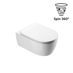Excellent Doto D 54 cm Spin 360 miska wc wisząca bezrantowa z deską w/o , kolor biały połysk