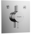 Hansgrohe DuoTurn E kwadrat chrom - jednouchwytowa bateria prysznicowa podtynkowa do 2 odbiorników, do iBox universal 2