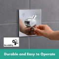Hansgrohe DuoTurn E kwadrat chrom - jednouchwytowa bateria prysznicowa podtynkowa do 2 odbiorników, do iBox universal 2