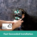 Hansgrohe DuoTurn E kwadrat chrom - jednouchwytowa bateria prysznicowa podtynkowa do 2 odbiorników, do iBox universal