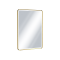 Excellent lustro Corido oświetlenie LED prostokątne 80x60 w ramie złoty szczotkowany DOEX.CO080.060.GB