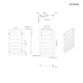 Oltens Flamma grzejnik łazienkowy 88x50  55014000 tech.