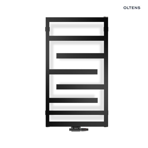 Oltens Flamma grzejnik łazienkowy 88x50 czarny mat 55014300