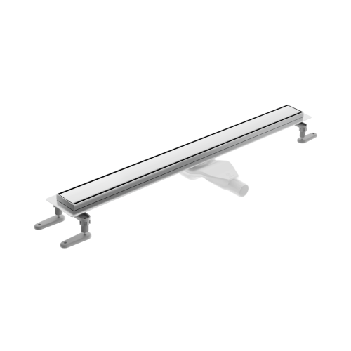 Excellent Stilio odpływ liniowy z kołnierzem ruszt dekoracyjny , stal nierdzewna polerowana INEX.1515. R.SNP
