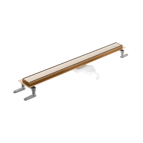 Excellent Stilio odpływ liniowy z kołnierzem ruszt dekoracyjny , miedziany szczotkowany INEX.1515. R.CB