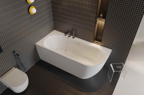 Excellent Oceana 2.0 wanna wolnostojąca narożna lewa 165x75 biały połysk WAEX.OCE2.165NL.WH