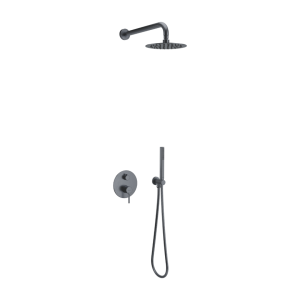 Excellent PI zestaw prysznicowy podtynkowy 2 funkcyjny z deszczownicą Slim 25 cm, kolor grafit szczotkowany 