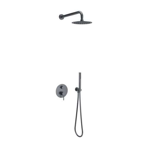 Excellent PI zestaw prysznicowowy podtynkowy 2 funkcyjny z deszczownicą 25 cm grafit szczotkowany AREX.SET.1245AB