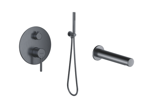 Excellent Pi zestaw wannowy grafit szczotkowany