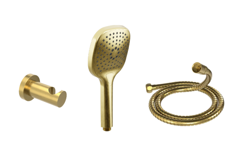 Excellent Auris zestaw prysznicowy punktowy złoty szczotkowany