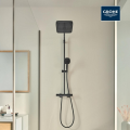 Grohe Tempesta Cube 250 zestaw prysznicowy z termostatem do montażu ściennego 266892431 czarny