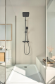 Grohe Tempesta Cube 250 zestaw prysznicowy z termostatem do montażu ściennego 266892431 czarny