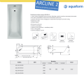 Aquaform ARCLINE 2 wanna akrylowa prostokątna opis
