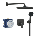 GROHE Cubeo + Rapido SmartBox podtynkowy zestaw prysznicowy z deszczownicą Tempesta 250 Black 1053362430 + 35600000