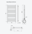 Excellent Horos grzejnik łazienkowy elektryczny 96x50 opis techniczny GREX.HO96.SET.GR