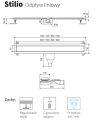 Excellent Stilio odpływ liniowy INEX.1515. techniczny