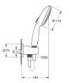 Grohe Tempesta 110 chrom set z przyłączem 26406003 opis techniczny
