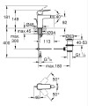 GROHE Cubeo bateria bidetowa rozmiar S 1018100000 chrom opis techniczny