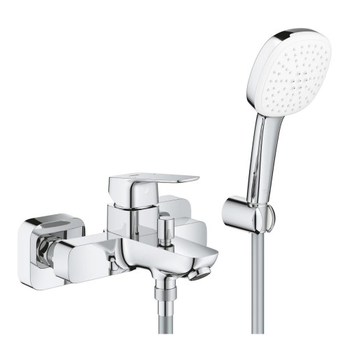 GROHE Cubeo jednouchwytowa bateria wannowa 1018140000 + zestaw prysznicowy Tempesta 110 Cube