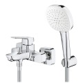 GROHE Cubeo jednouchwytowa bateria wannowa 1018140000 + zestaw prysznicowy Tempesta 110 Cube