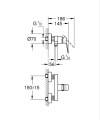 GROHE Cubeo jednouchwytowa bateria prysznicowa 1018240000 chrom opis techniczny