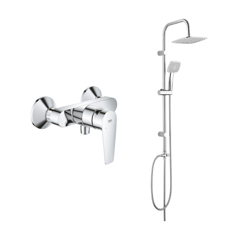 GROHE BauEdge jednouchwytowa bateria prysznicowa 23635001 chrom , Ondo kolumna prysznicowa