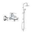 GROHE BauEdge jednouchwytowa bateria wannowa 23604001 chrom , Ondo kolumna prysznicowa