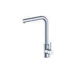 Emporia TAURO bateria kuchenna w kształcie litery L , z wyciąganą wylewką , kolor chrom