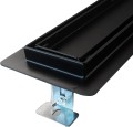 Purus odpływ liniowy 2 w 1 czarny