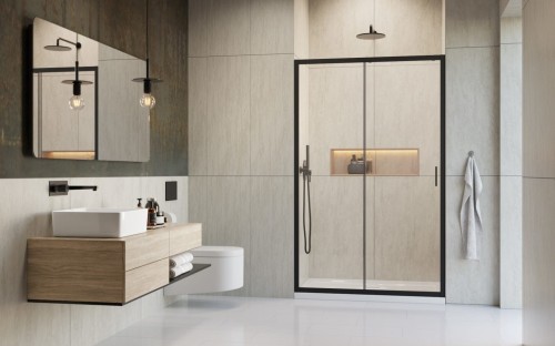 Radaway Alienta Black DWJ drzwi przesuwne wnękowe