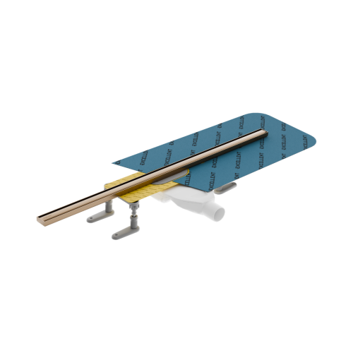 Excellent Stilio Slim miedziany szczotkowany baza z syfonem