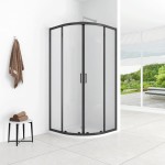 Aquaform AZUL kabina prysznicowa półokrągła 80 x 80 cm szkło transparentne , kolor czarny mat