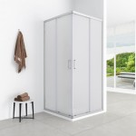 Aquaform AZUL kabina prysznicowa kwadratowa 90 x 90 cm szkło mrożone , kolor chrom 