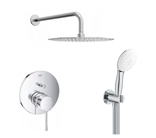 GROHE Essence podtynkowy zestaw prysznicowy z deszczownicą okrągłą rączka Tempesta 110 chrom 24058001