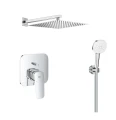 GROHE Cubeo do Rapido SmartBox podtynkowy zestaw prysznicowy z deszczownicą Kwadrat rączka Tempesta 110 Cube chrom 1053360000
